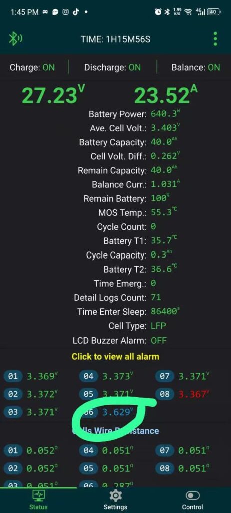 voltage diference